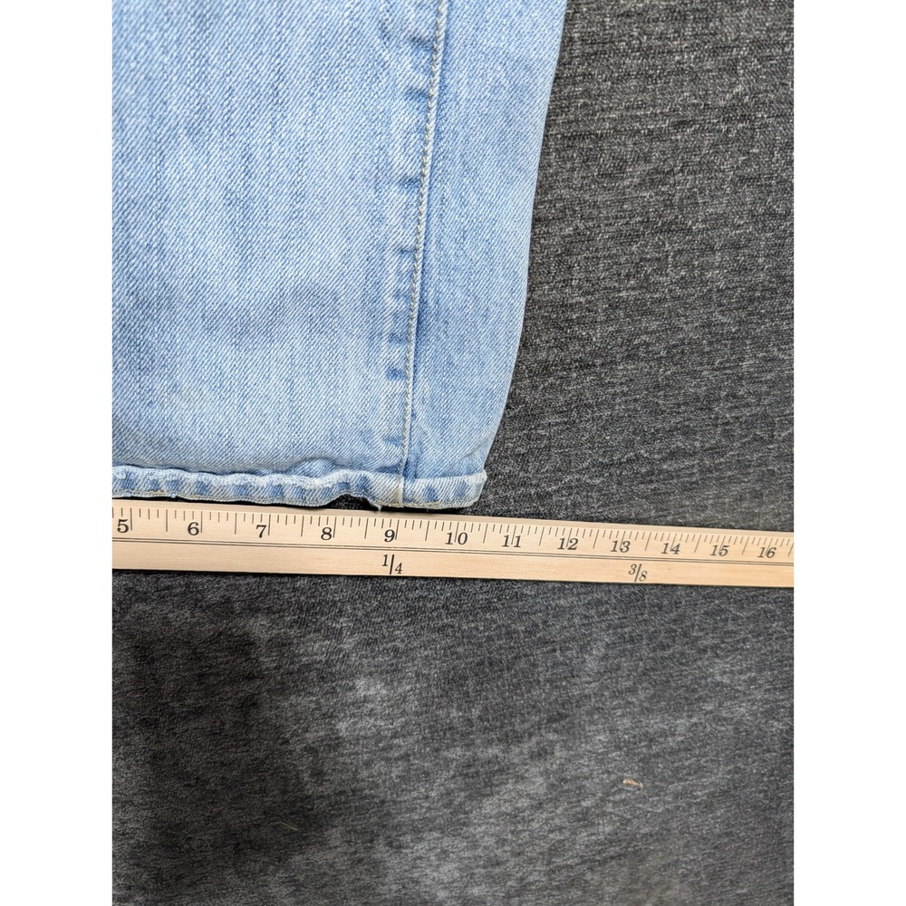 Aeropostale Benton Original Bootcut Jeans Mens 35x27 Light Wash Distressed Blue - Picture 6 of 9